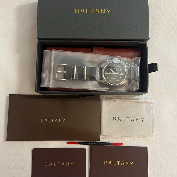 Baltany Vintage RAF 6BB Homage Military Chronograph Watch S5044 - Picture 1 of 4